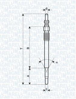 Свеча накаливания FIAT/OPEL/SUZUKI 03- 1.3D/1.3CDTI (UY2A) MAGNETI MARELLI 062900029304