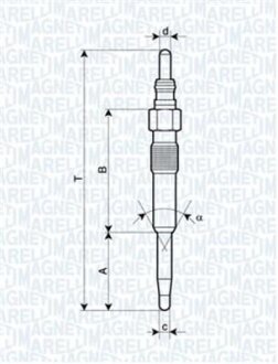 Свічка розжарювання VAG MAGNETI MARELLI 062900038304