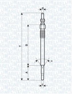 Свічки накалу/свічки нагріву MAGNETI MARELLI 062900048304