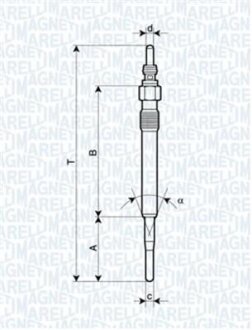 Свічки накалу/свічки нагріву MAGNETI MARELLI 062900058304