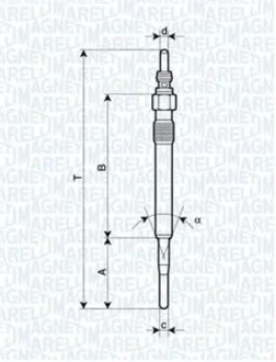 Свічки накалу/свічки нагріву MAGNETI MARELLI 062900058304