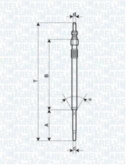 Свічка розжарювання CITROEN JUMPER MAGNETI MARELLI 062900060304
