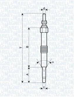 Свічка розжарювання MAGNETI MARELLI 062900067304