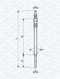 Свічка розжарення FIAT Doblo 09-23, Ducato 06-14, OPEL Astra J 10-15, Insignia 08-16, SUZUKI SX-4 06-14, SX-4 14-21, JEEP Grand Cherokee 11-21, Compass 06-16, CADILLAC BLS 05-09, ALFA ROMEO 159 05-11, Brera 05-10, LANCIA Delta 08-14, Musa 04-12, SAAB MAGNETI MARELLI 062900070304