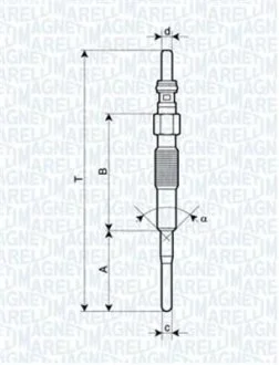 CHEVROLET свічка розжарювання Opel Antara,Captiva MAGNETI MARELLI 062900079304