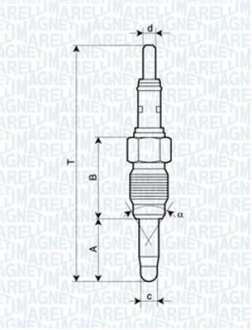 Свічки накалу/свічки нагріву MAGNETI MARELLI 062900083304