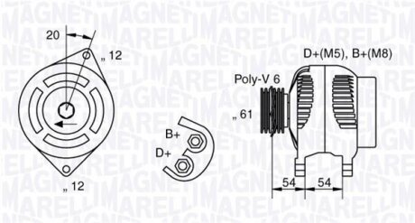 Генератор MAGNETI MARELLI 063321826010