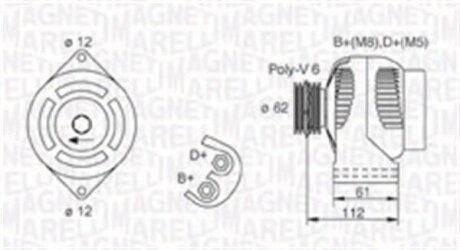 Генератор MAGNETI MARELLI 063731884010