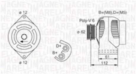 Генератор MAGNETI MARELLI 063731884010