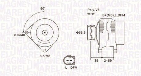 Генератор MAGNETI MARELLI 063731911010