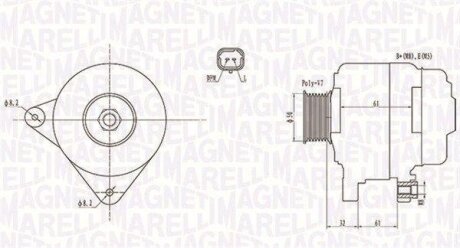 Генератор змінного струму MAGNETI MARELLI 063731959010