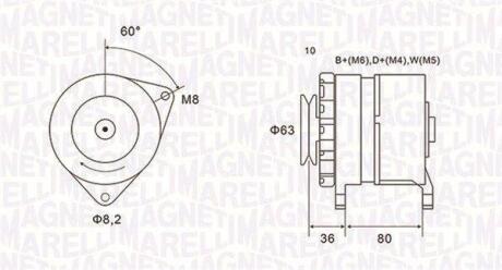 Генератор FORD FIESTA II -93 MAGNETI MARELLI 063735060010
