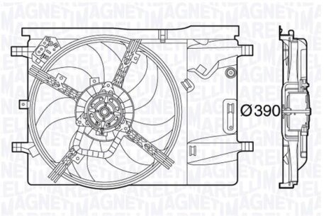 Вентилятор радіатора MAGNETI MARELLI 069422578010