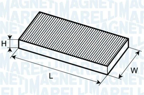 Фільтр салону фільтр повітряний LAND ROVER DISCOVERY III, DISCOVERY IV, RANGE ROVER III, RANGE ROVER SPORT I 2.7D-5.0 07.04-12.18 MAGNETI MARELLI 350203062030