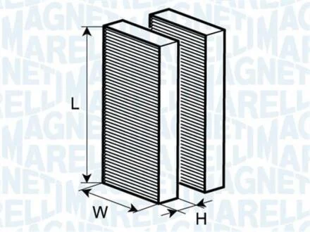 BMW фільтр повітр. салону BMW 5-serie E60/E61 MAGNETI MARELLI 350203062600
