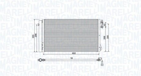 Конденсатор, система кондиціонування повітря MAGNETI MARELLI 350203752000