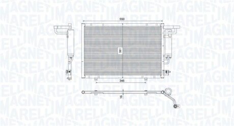 Конденсатор, система кондиціонування повітря MAGNETI MARELLI 350203754000