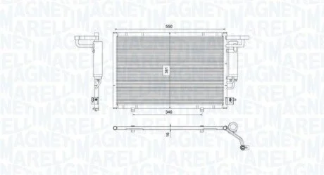 Конденсатор, система кондиціонування повітря MAGNETI MARELLI 350203754000