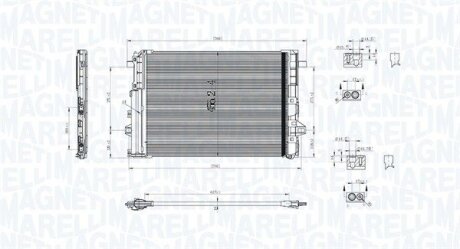 Конденсатор, система кондиціонування повітря MAGNETI MARELLI 350203758000