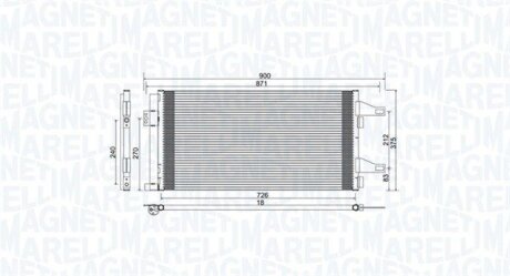Конденсатор, система кондиціонування повітря MAGNETI MARELLI 350203761000