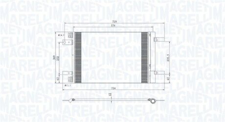 Конденсатор, система кондиціонування повітря MAGNETI MARELLI 350203766000