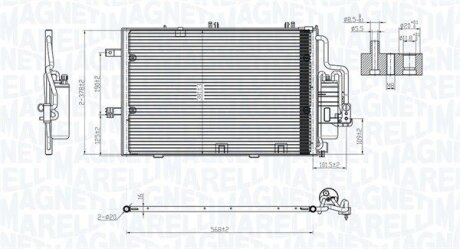 Конденсатор, система кондиціонування повітря MAGNETI MARELLI 350203770000
