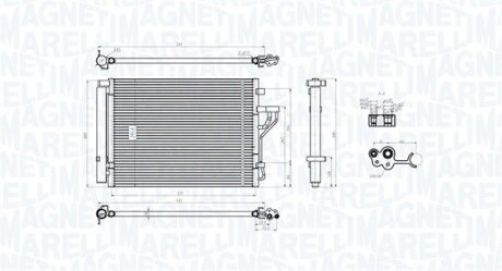 Конденсатор, система кондиціонування повітря MAGNETI MARELLI 350203778000