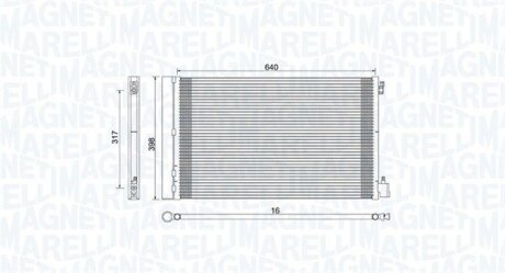 Конденсатор, система кондиціонування повітря MAGNETI MARELLI 350203779000