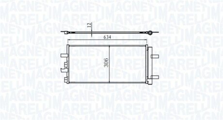 Конденсатор, система кондиціонування повітря MAGNETI MARELLI 350203786000