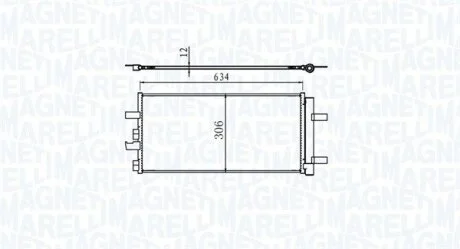Конденсатор, система кондиціонування повітря MAGNETI MARELLI 350203786000