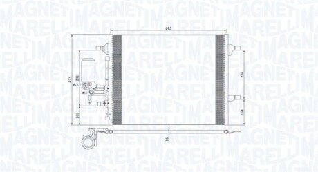 Конденсатор, система кондиціонування повітря MAGNETI MARELLI 350203789000