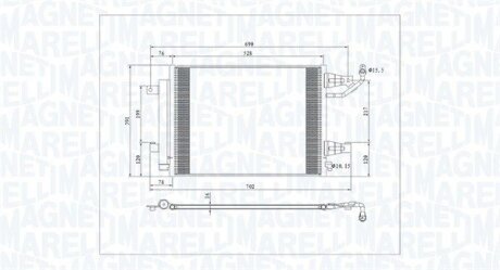 Конденсатор, система кондиціонування повітря MAGNETI MARELLI 350203792000