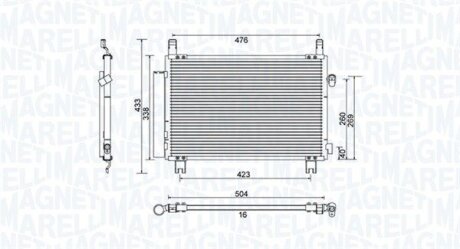 Конденсатор, система кондиціонування повітря MAGNETI MARELLI 350203798000
