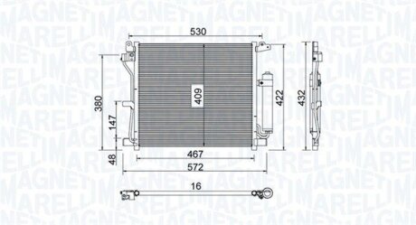 Конденсатор, система кондиціонування повітря MAGNETI MARELLI 350203799000
