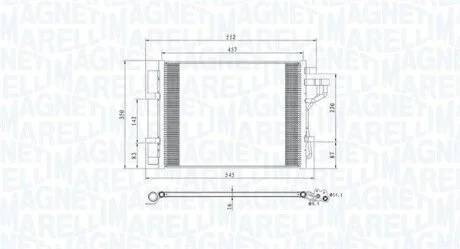 Конденсатор, система кондиціонування повітря MAGNETI MARELLI 350203802000