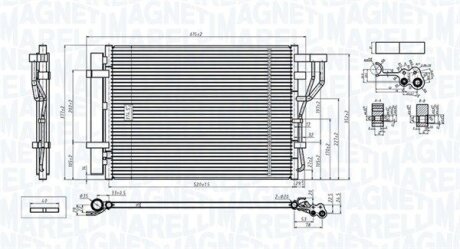 Конденсатор, система кондиціонування повітря MAGNETI MARELLI 350203805000