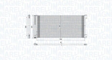 Конденсатор, система кондиціонування повітря MAGNETI MARELLI 350203808000