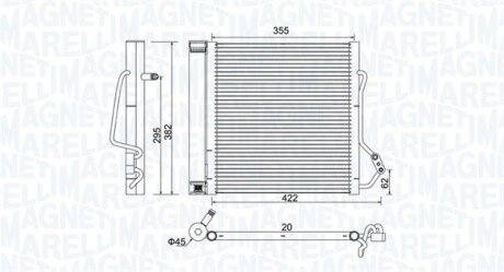 Конденсатор, система кондиціонування повітря MAGNETI MARELLI 350203810000