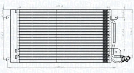 Конденсатор, система кондиціонування повітря MAGNETI MARELLI 350203821000