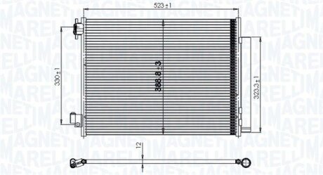 Конденсатор, система кондиціонування повітря MAGNETI MARELLI 350203823000