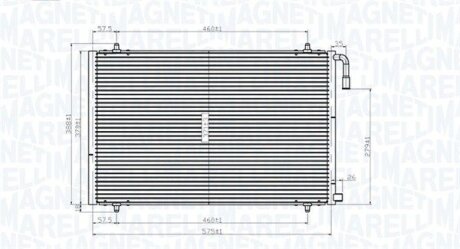 Конденсатор, система кондиціонування повітря MAGNETI MARELLI 350203825000