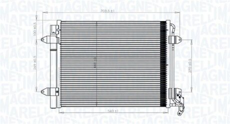 Конденсатор, система кондиціонування повітря MAGNETI MARELLI 350203833000