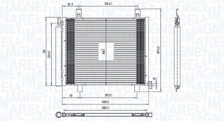 Конденсатор, система кондиціонування повітря MAGNETI MARELLI 350203836000