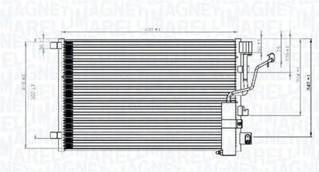 Конденсатор, система кондиціонування повітря MAGNETI MARELLI 350203841000