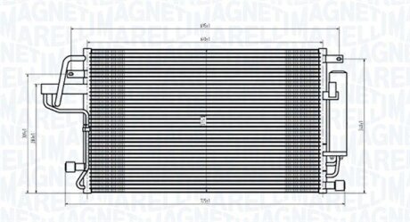 Конденсатор, система кондиціонування повітря MAGNETI MARELLI 350203843000