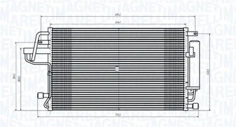 Конденсатор, система кондиціонування повітря MAGNETI MARELLI 350203843000