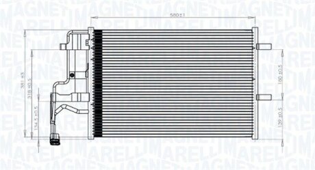 Конденсатор, система кондиціонування повітря MAGNETI MARELLI 350203844000