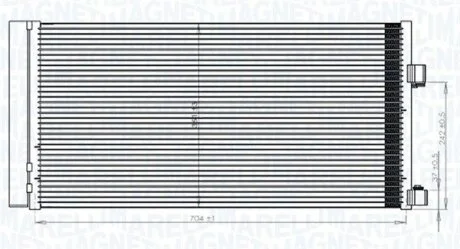 Конденсатор, система кондиціонування повітря MAGNETI MARELLI 350203847000