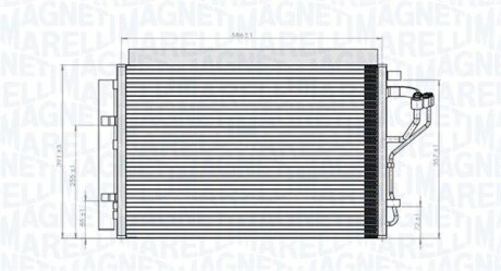 Конденсатор, система кондиціонування повітря MAGNETI MARELLI 350203851000