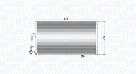 Конденсатор, система кондиціонування повітря MAGNETI MARELLI 350203861000